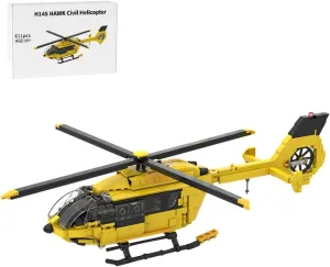 H145 Hawk - 1:40 Scale Helicopter Building Kit, Military Theme Building Block Set, Creative Interactive Building Toy for Teens and Up (611PCS )