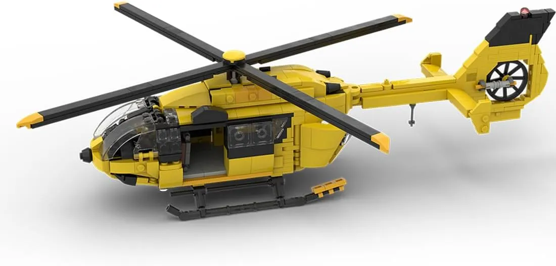 H145 Hawk - 1:40 Scale Helicopter Building Kit, Military Theme Building Block Set, Creative Interactive Building Toy for Teens and Up (611PCS )