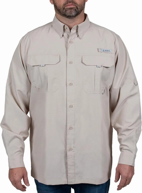 HABIT Men's Fourche Mountain Long Sleeve River Guide Fishing Shirt - UPF 40  UV Protection