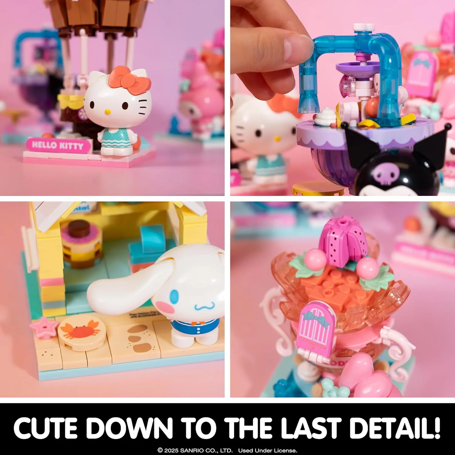 Hamee Sanrio Hello Kitty and Friends ‘Summer Wunderland Mini’ Cute Water Theme Park Building Block Set Birthday Gift, Party Favor, Stress Relief, Collectible Toy, Sanrio Fan, Relaxation – Cinnamoroll