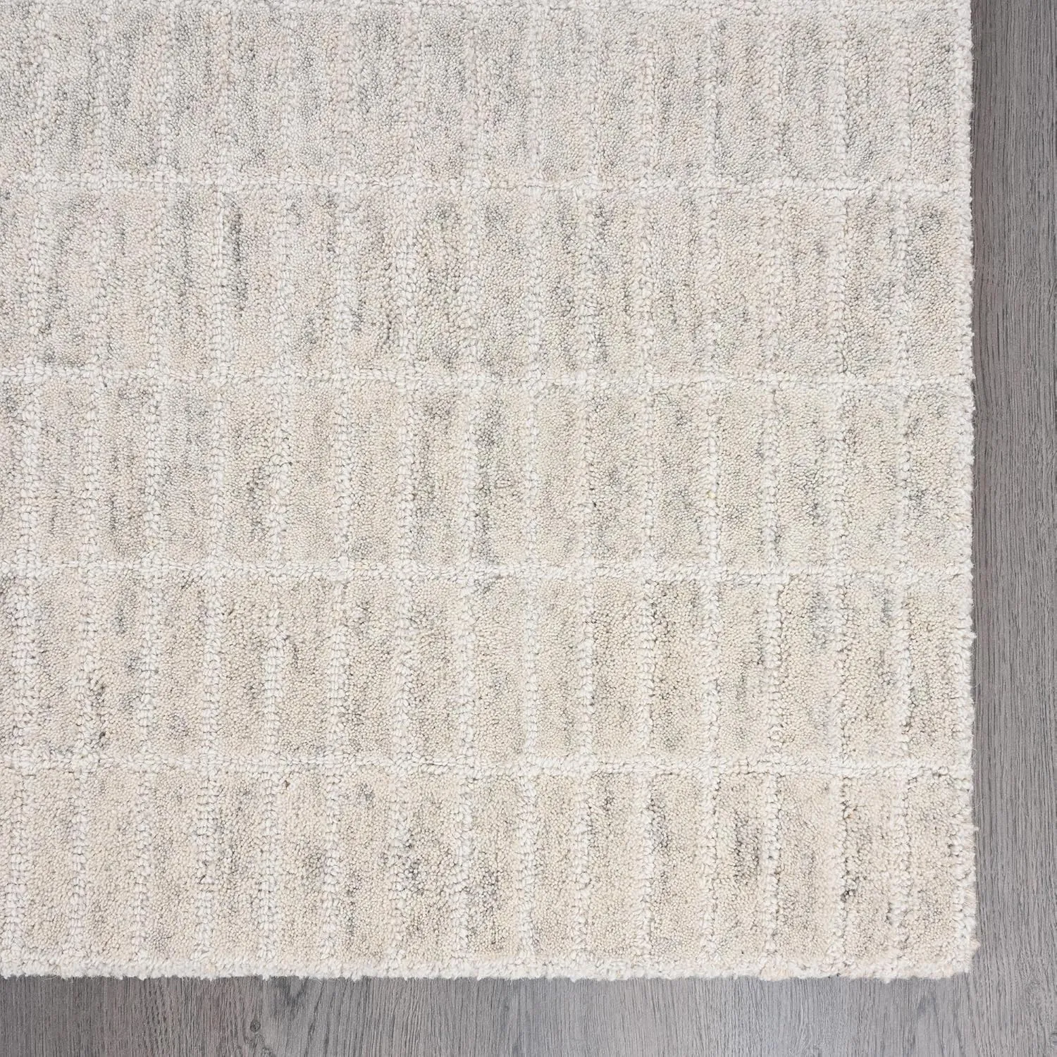 Handmade Capitola Space Dyeing Imported Premium Wool Area Rug - Unique Modern Design Carpet for Living Room, Bedroom, and Dining Room (Grey, 8' x 10')