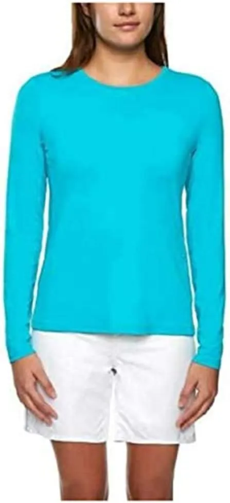 Hang Ten Womens Long Sleeve Rashguard with UPF 50 