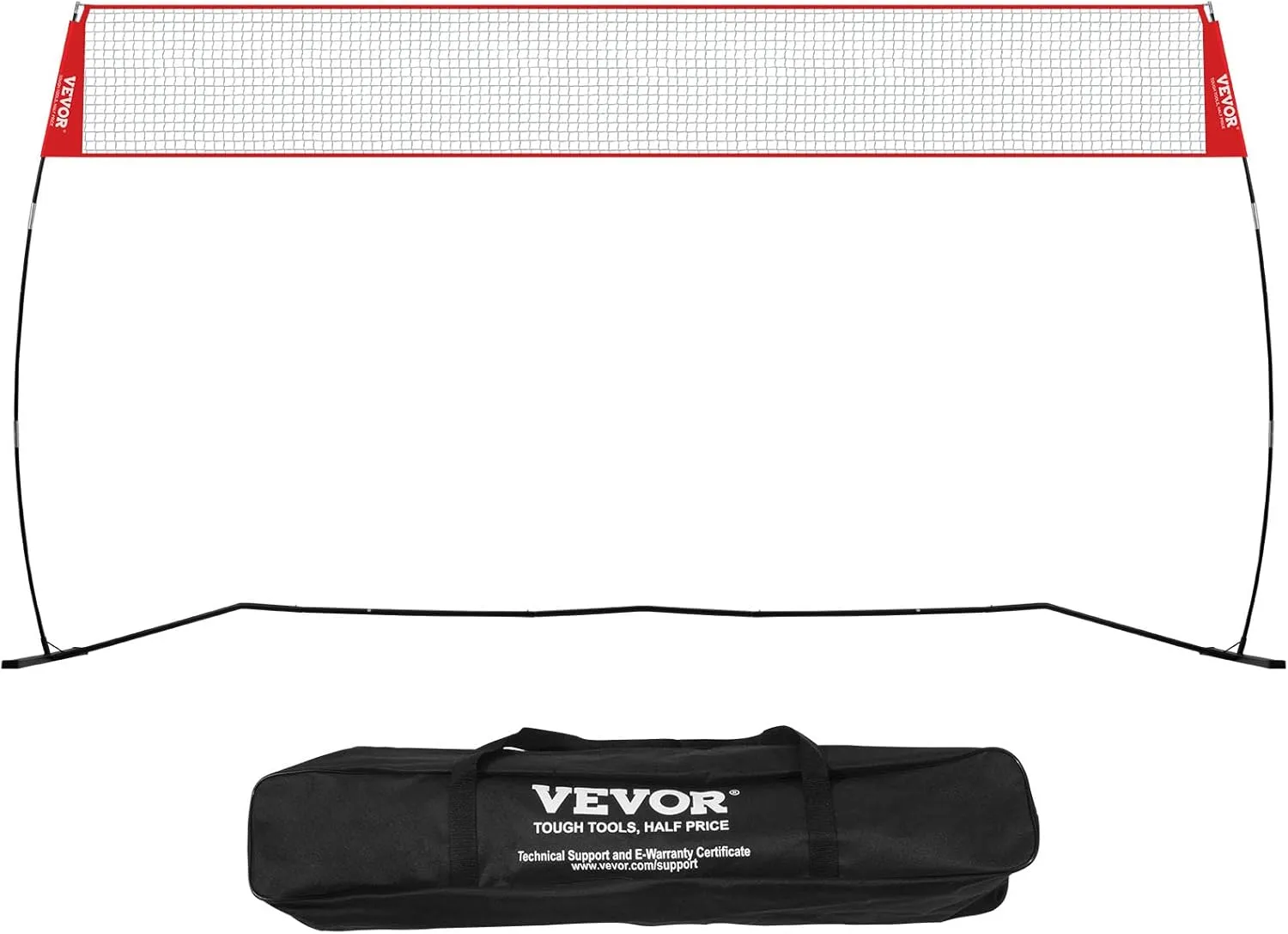 Happybuy Freestanding Volleyball Training Net, Adjustable Height Portable System for Indoor/Outdoor Practice with Carry Bag