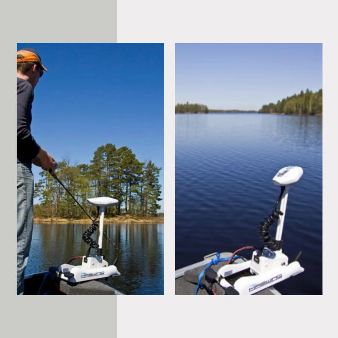 HASWING Electric Trolling Motor – Cayman 12V 55LB 54 Inch Shaft Bow Mount Boat Fishing Saltwater Freshwater with Remote Control and Quick Release Bracket 50700-137W-Q