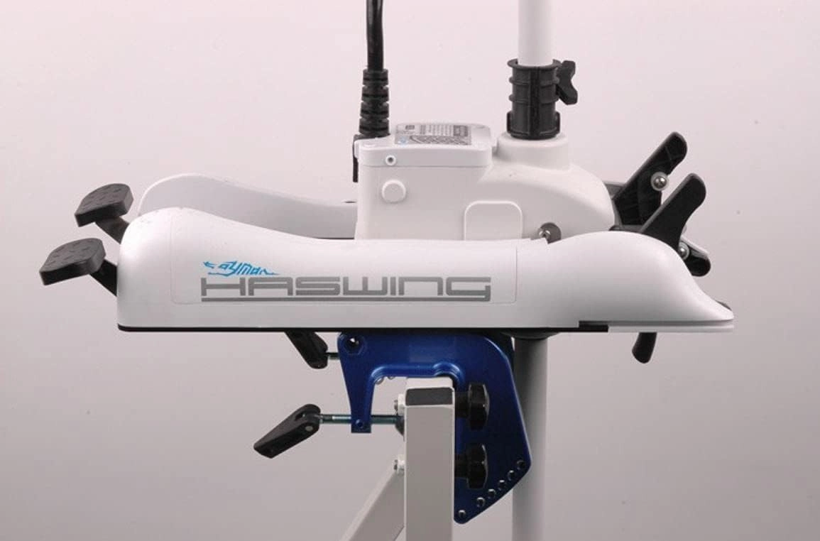 HASWING Electric Trolling Motor – Cayman 12V 55LB 54 Inch Shaft Bow Mount Boat Fishing Saltwater Freshwater with Remote Control and Quick Release Bracket 50700-137W-Q