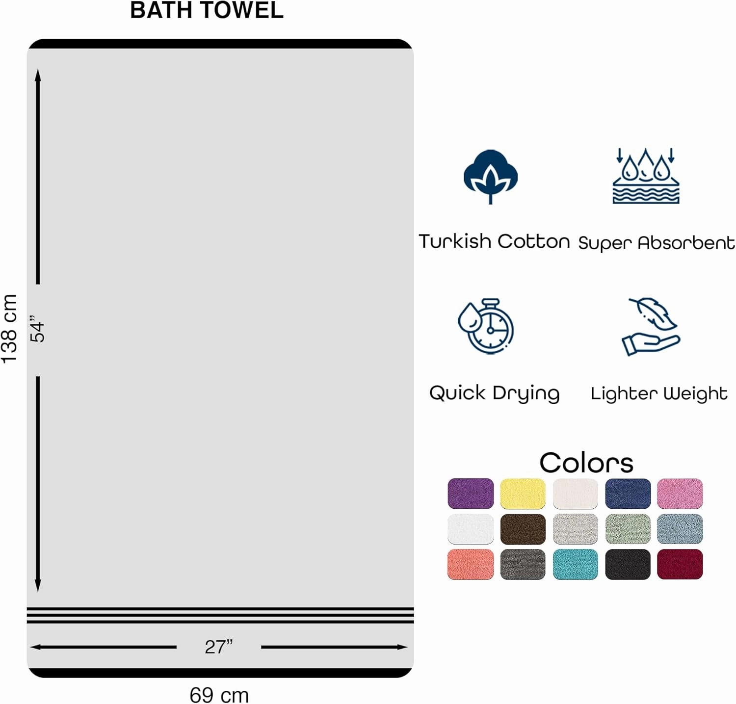 Hawmam Linen Pink Bath Towels 4 Pack Soft and Absorbent, Premium Quality Perfect for Daily Use 100% Cotton Towel 600 GSM