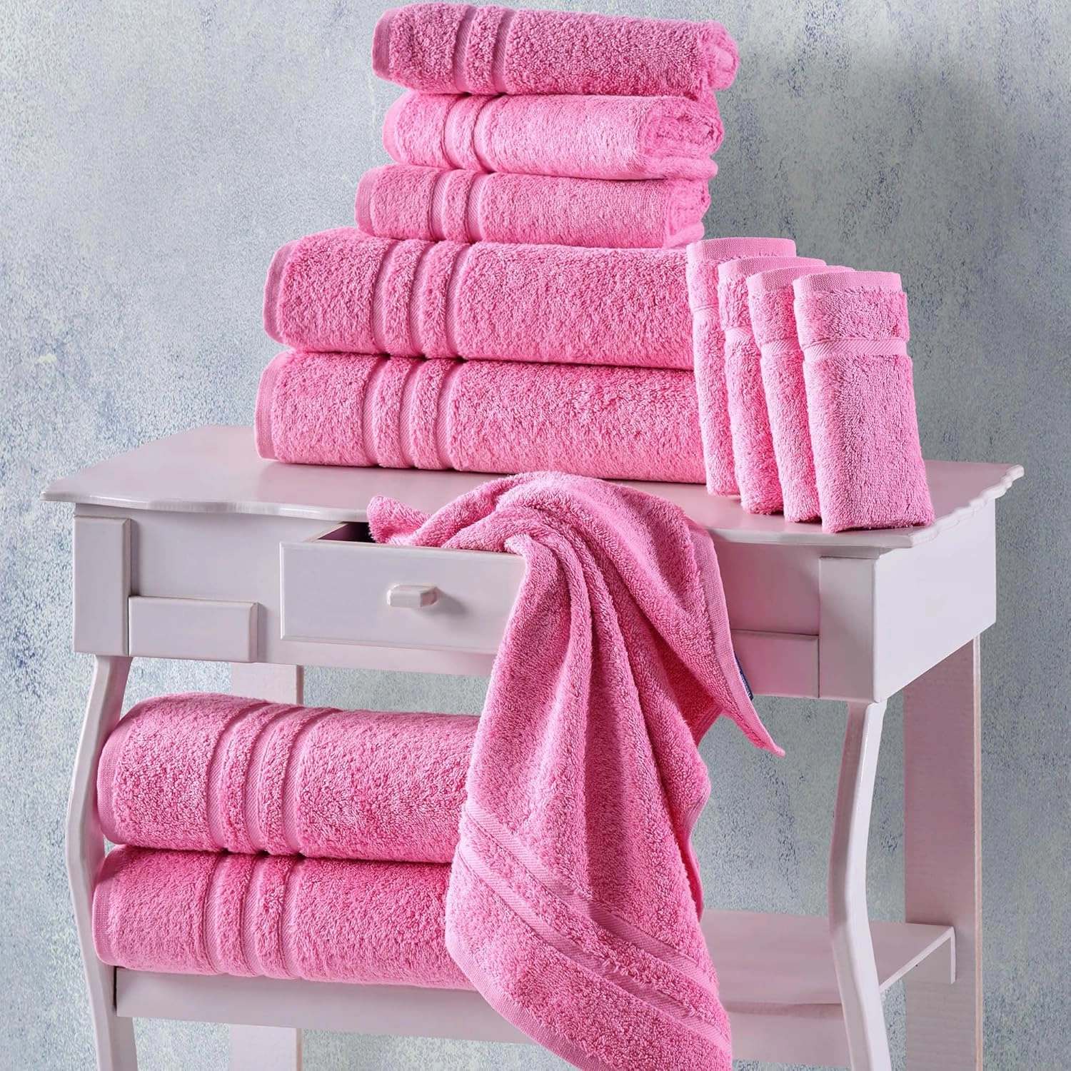 Hawmam Linen Pink Bath Towels 4 Pack Soft and Absorbent, Premium Quality Perfect for Daily Use 100% Cotton Towel 600 GSM