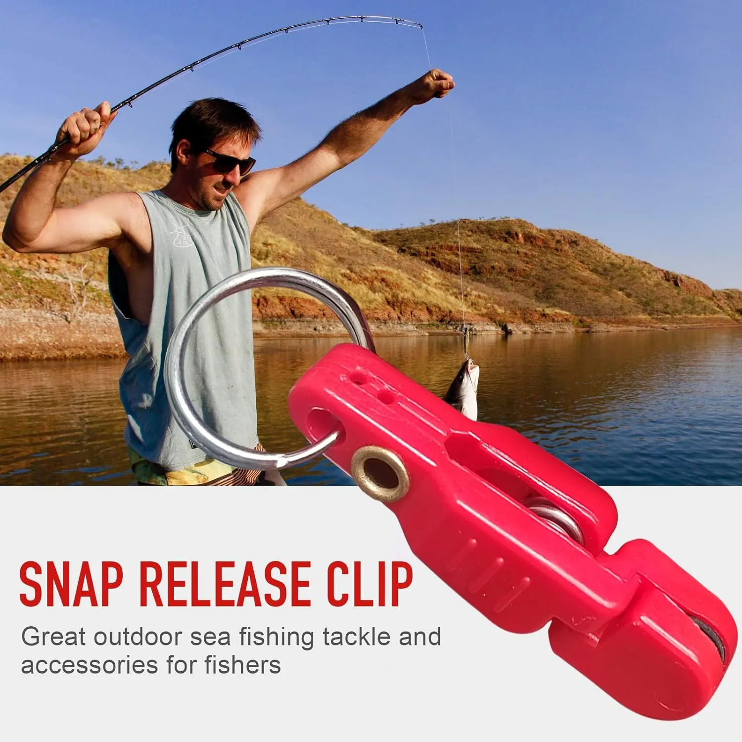 Heavy Tension Snap Release Clips for Weight Planer Board Kites Downrigger Trolling Fishing