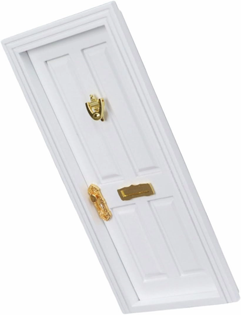 Hemoton 1set Miniature Door Handle for Dollhouses Scale Four-Panel Ornament for Home Decor and Miniature Home Furnishings