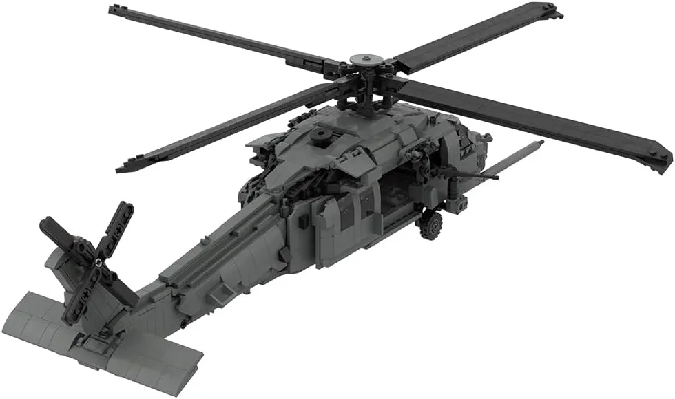 HH-60G Military Helicopter Building Blocks Set, 1431 PCS Modern Military Airplane Building Block Assembly MOC Display Set with Stand, Creative Gift for Adults and Teens