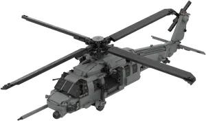 HH-60G Military Helicopter Building Blocks Set, 1431 PCS Modern Military Airplane Building Block Assembly MOC Display Set with Stand, Creative Gift for Adults and Teens