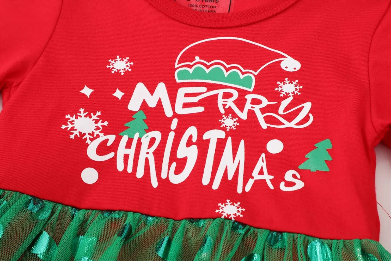 HILEELANG Toddler Girl Dress Long Sleeve Winter Christmas Clothes Cotton Casual Playwear Basic Tunic Outfit Dresses