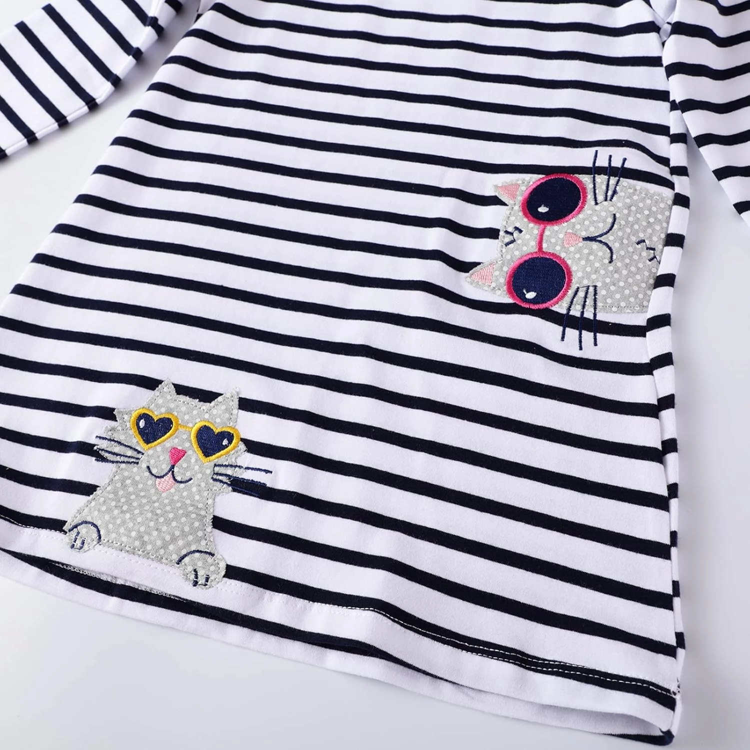 HILEELANG Toddler Girl Dress Long Sleeve Winter Christmas Clothes Cotton Casual Playwear Basic Tunic Outfit Dresses