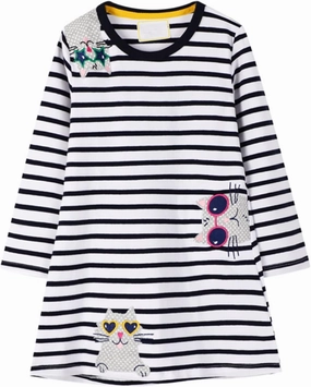 HILEELANG Toddler Girl Dress Long Sleeve Winter Christmas Clothes Cotton Casual Playwear Basic Tunic Outfit Dresses
