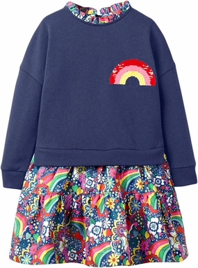 HILEELANG Toddler Girl Dress Long Sleeve Winter Christmas Clothes Cotton Casual Playwear Basic Tunic Outfit Dresses