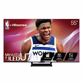 Hisense 55-Inch Class U7 Series Mini-LED ULED 4K UHD Google Smart TV (55U75QG, 2025 Model) - QLED, Native 165Hz, Dolby Vision IQ, Dolby Atmos, Full Array Local Dimming Pro, Game Mode Ultra