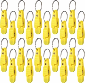 Honoson 20 Pieces Heavy Tension Snap Release Clips Padded Trolling Clips with Key Ring for Weight Planer Board Offshore Kites Downrigger Fishing