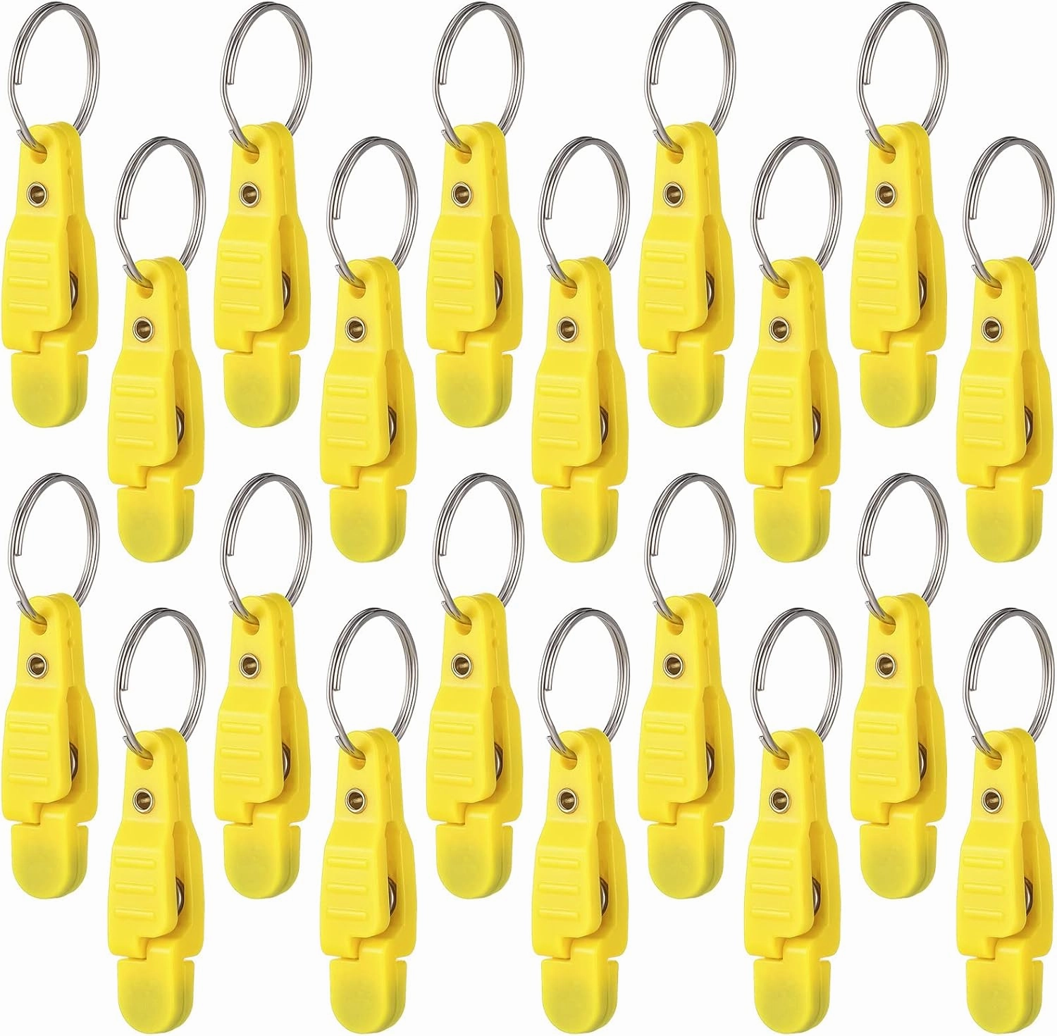 Honoson 20 Pieces Heavy Tension Snap Release Clips Padded Trolling Clips with Key Ring for Weight Planer Board Offshore Kites Downrigger Fishing