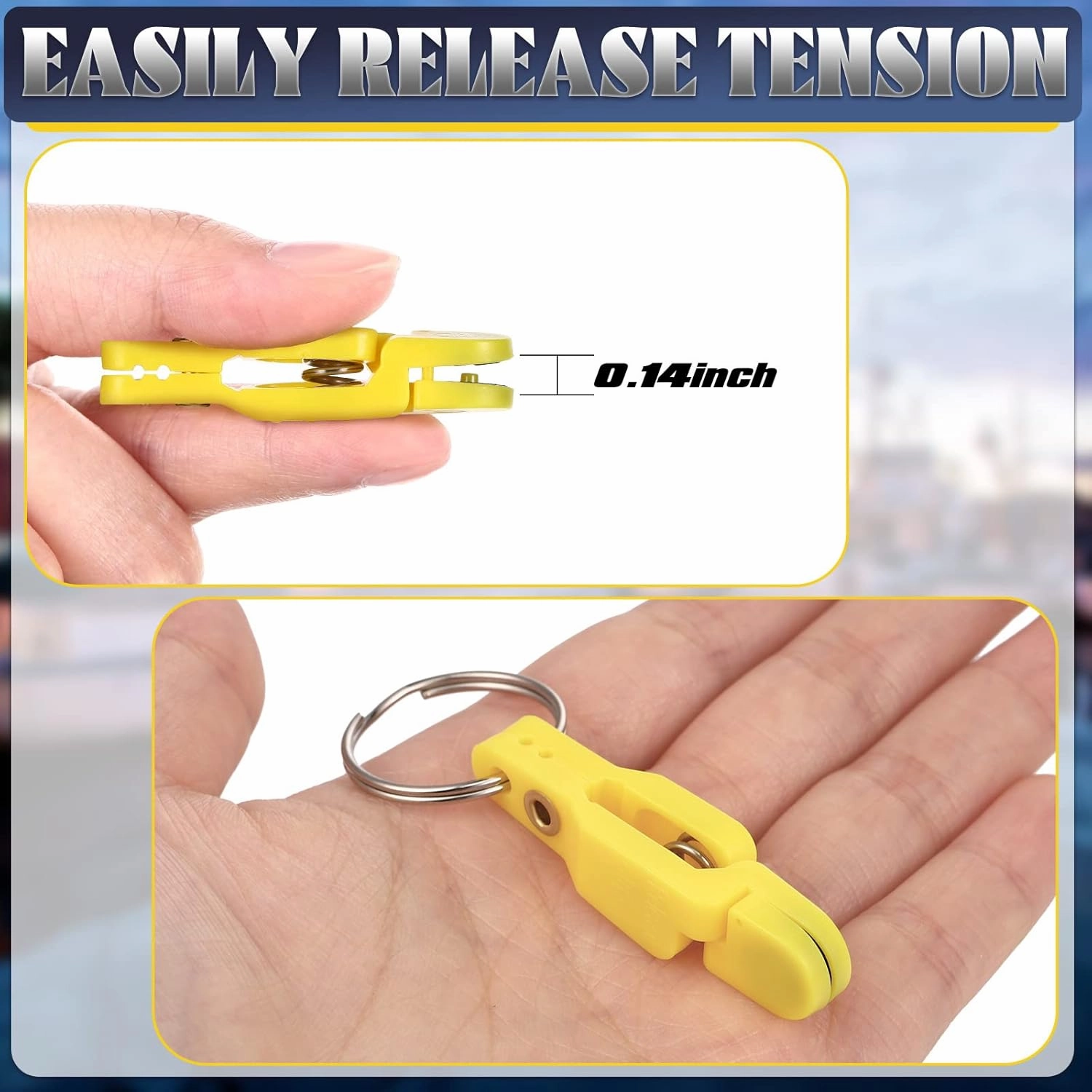 Honoson 20 Pieces Heavy Tension Snap Release Clips Padded Trolling Clips with Key Ring for Weight Planer Board Offshore Kites Downrigger Fishing