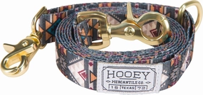 HOOEY Nomad Dog Leash, Durable Polyester Webbing Leash with Graphic-Inspired Prints, Beluga Monterey, 6'