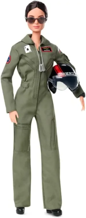 Hot Wheels Collector Top Gun: Maverick Phoenix Doll Wearing Flight Suit and Accessories, with Doll Stand and Certificate of Authenticity