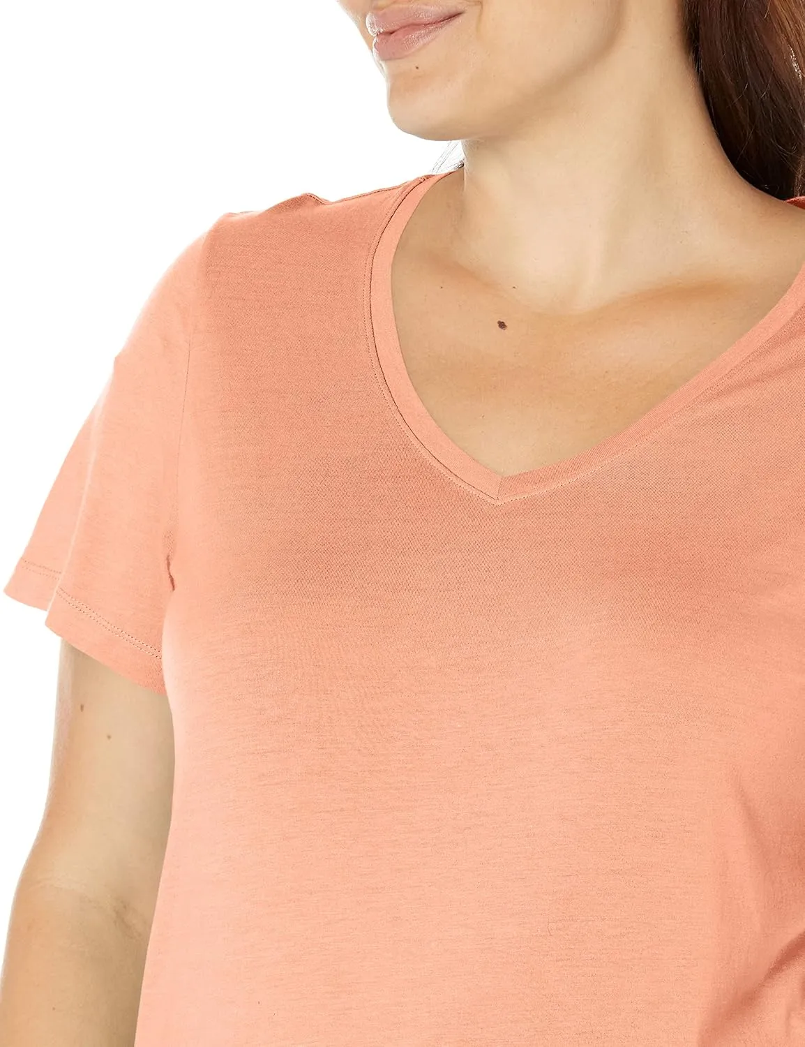 HUE Womens Short Sleeve V-neck Sleep Tee Pajama Top