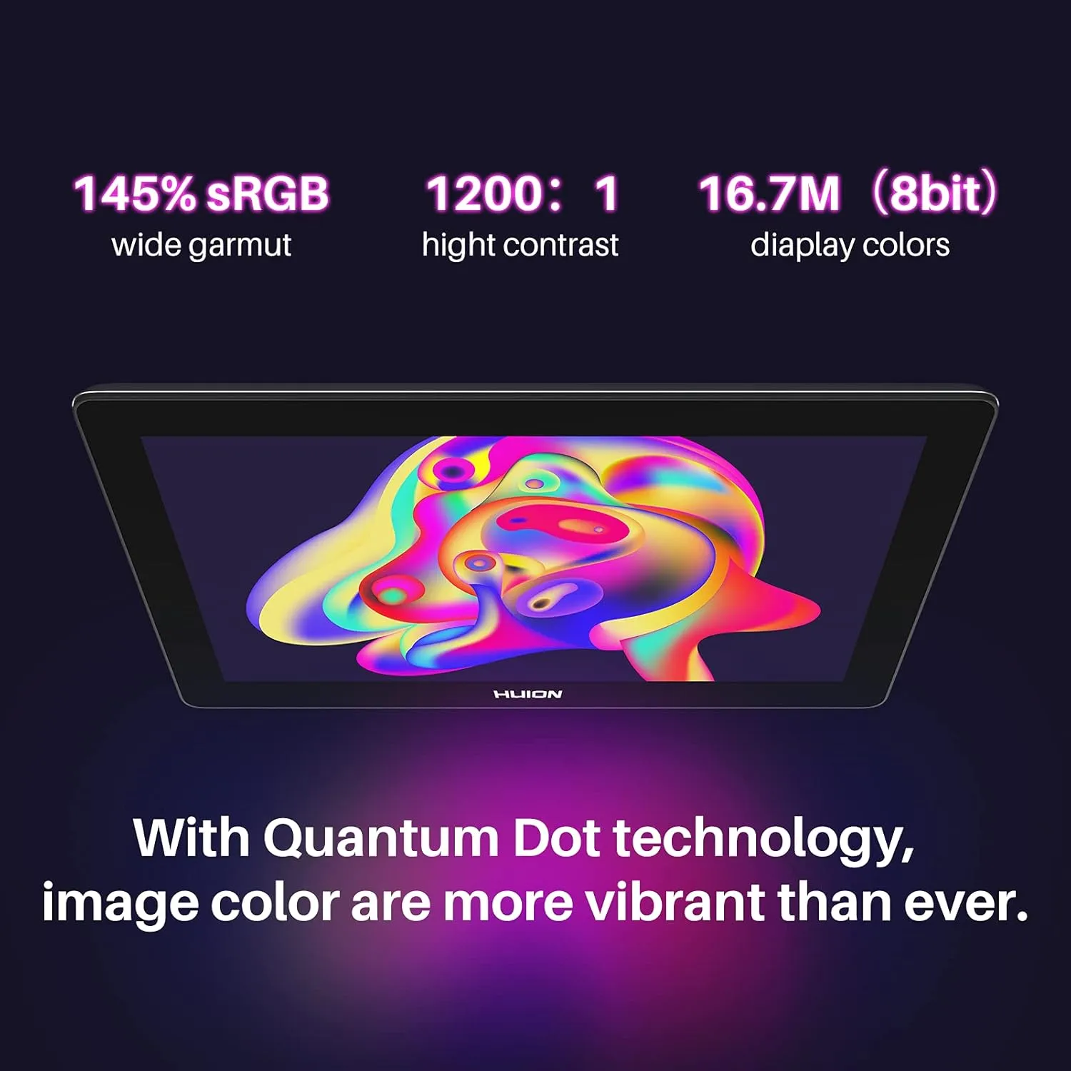 HUION Kamvas Pro 16 Plus 4K UHD Graphics Drawing Tablet with Screen Full Laminated 145% sRGB Art Tablet with Battery-Free Stylus, 15.6-inch Drawing Monitor Work with Linux, Windows PC, Mac, Android