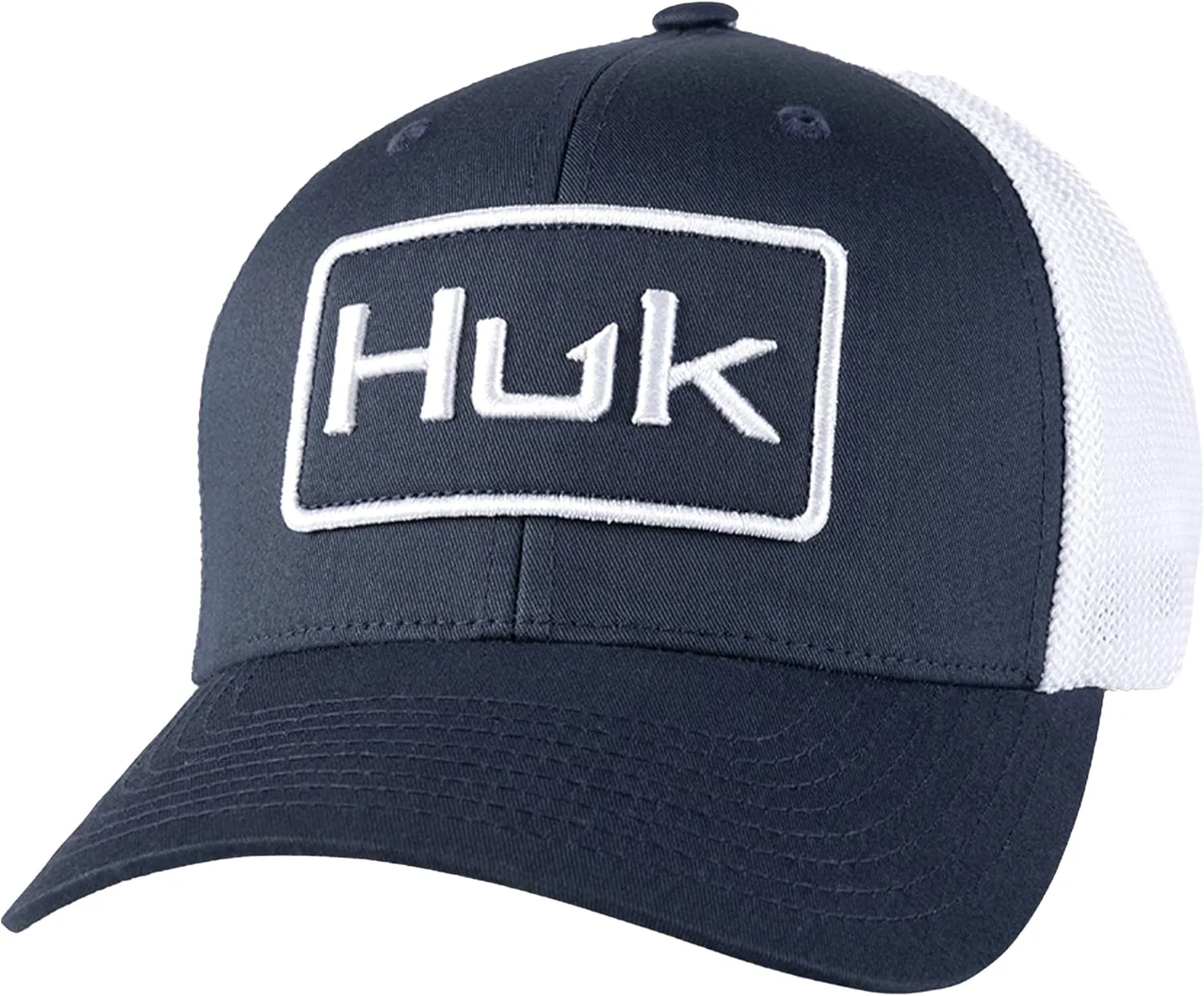 HUK Men's Stretchback Trucker, Anti-Glare Snapback Fishing Hat