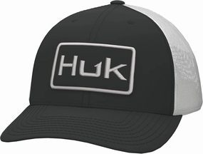 HUK Logo Stretchback Trucker, Anti-Glare Fishing Hat for Men