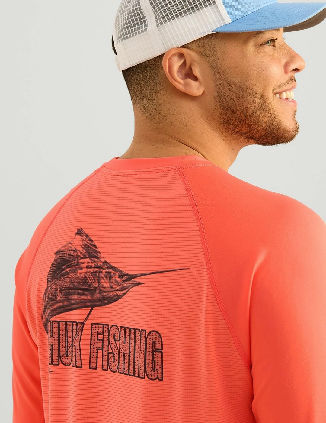 HUK Men's Kc Scott Patterned Icon Crew, Performance Long Sleeve Fishing Shirt