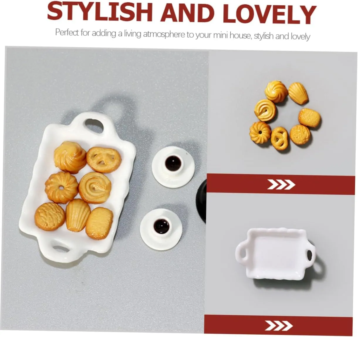 IMIKEYA 3 Sets Mini Coffee Model Tiny Cups for Desktop Wear-Resistant Mini Kitchen Adorable Food Decor Chic Miniature Room Decor