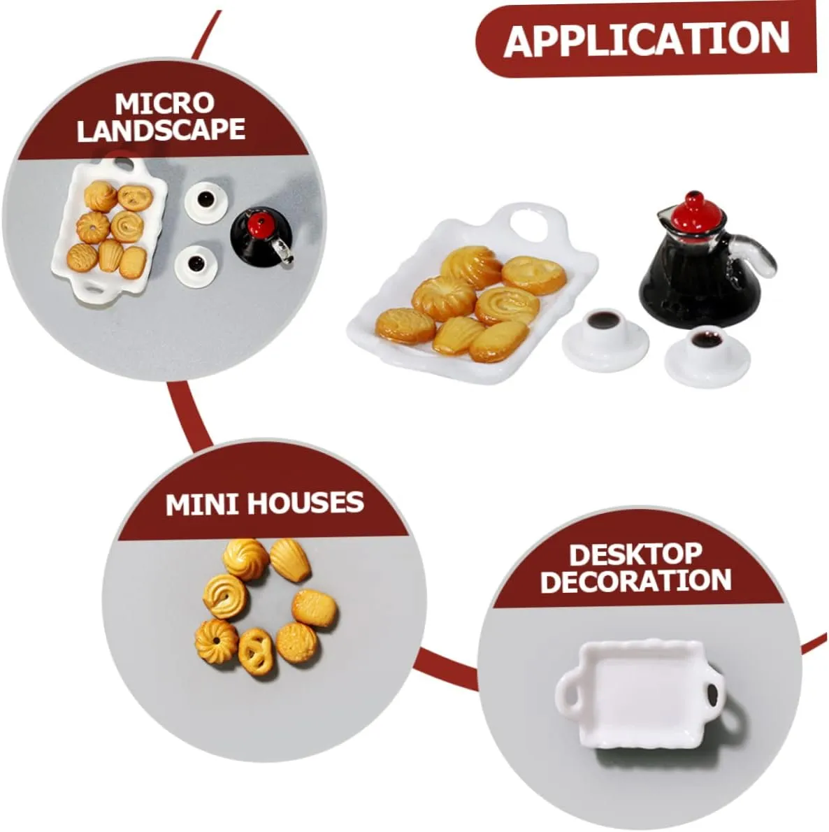 IMIKEYA 3 Sets Mini Coffee Model Tiny Cups for Desktop Wear-Resistant Mini Kitchen Adorable Food Decor Chic Miniature Room Decor