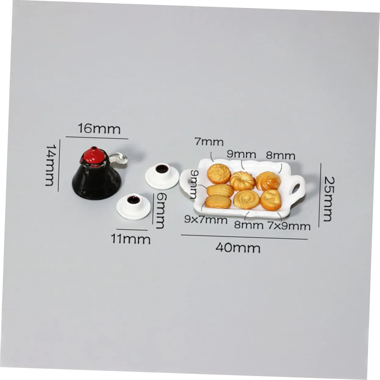 IMIKEYA 3 Sets Mini Coffee Model Tiny Cups for Desktop Wear-Resistant Mini Kitchen Adorable Food Decor Chic Miniature Room Decor