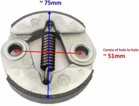 ITACO Clutch Shoe Assembly FR66843A for Honda GX31 GX35 GX35N Mitsubishi TL33 TL43 TLE43 TL52 T170 T180 TU43 T200 Kawasaki G3K G4K ZENOAH G35L Trimmer Brush Cutter Motor Engine
