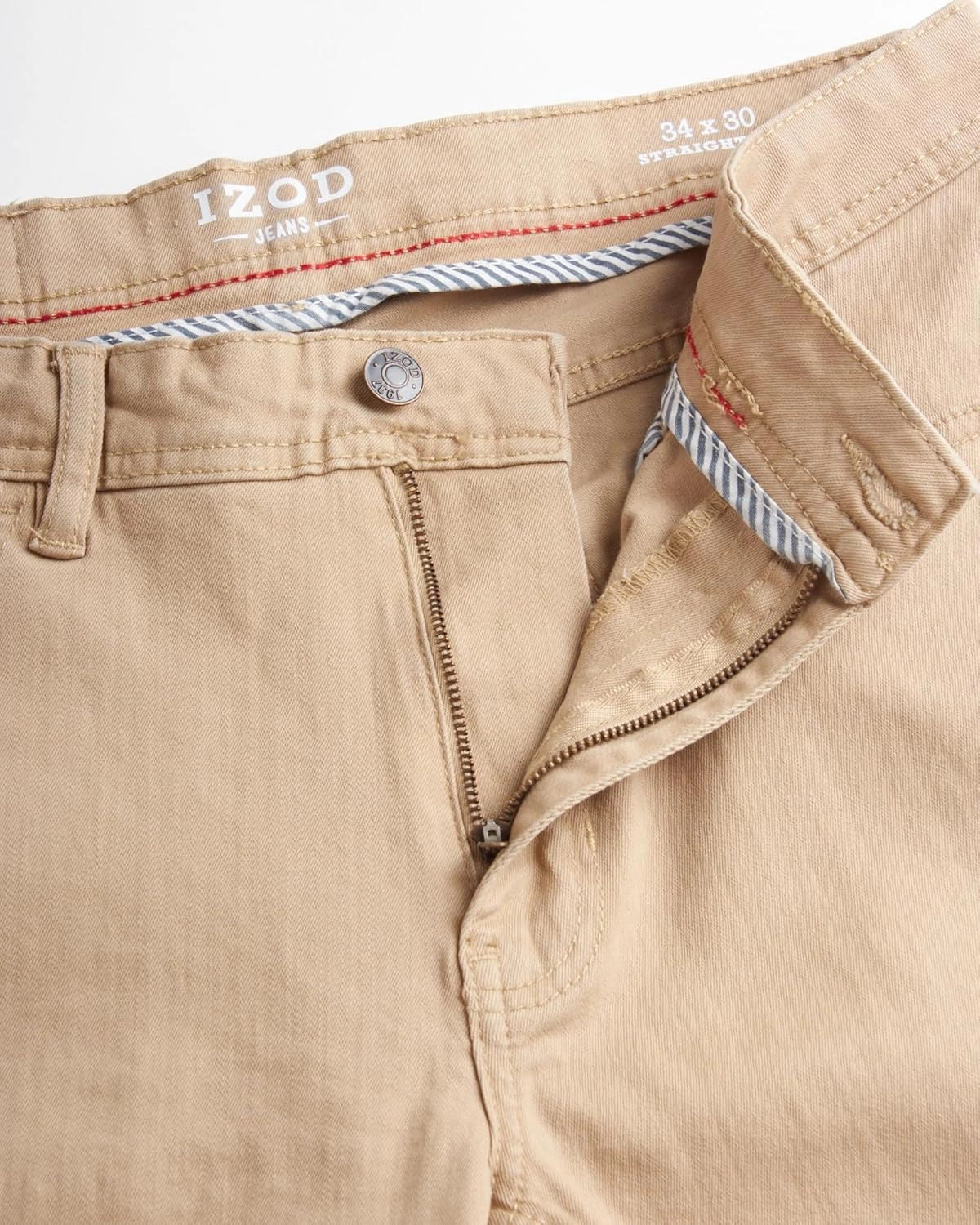 IZOD Men's Straight Leg Jeans - Comfortable Stretch Casual Pull On Denim Jeans for Men - Lightweight Men's Fashion Pants