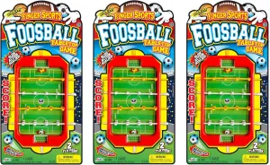 JA-RU Mini Foosball Table (1 Toy) Mini Arcade Tabletop Soccer & Football Party Favors. Portable Handheld Games for Kids & Office Desk Toys. 255-1s