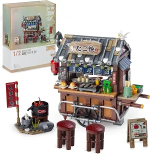 Japanese Street View Mini Building Blocks Kit- Takoyaki Trolley, Japanese Mini Brand Store Toy for Boys, Girls 6  (951 Pcs)