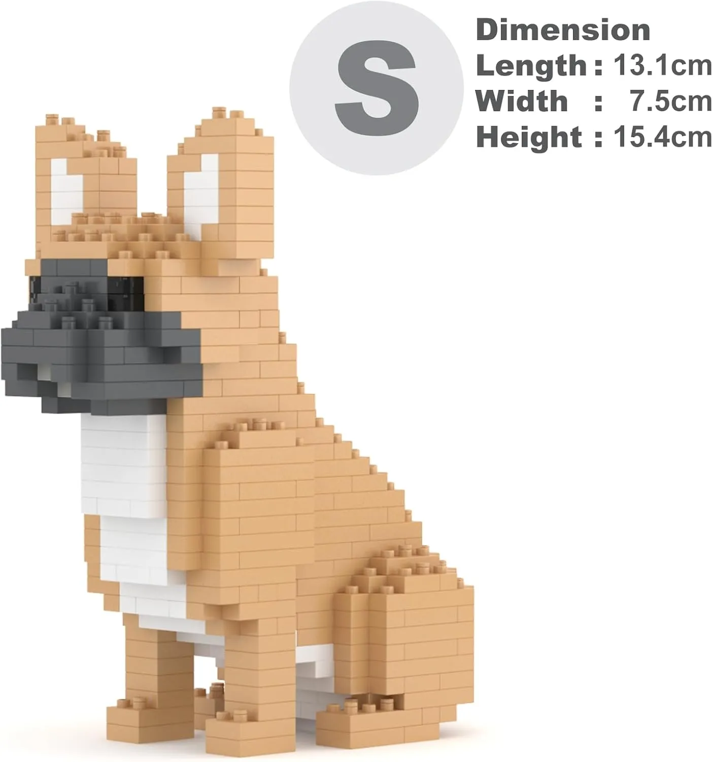 JEKCA French Bulldog Mini 01S | Mini Dog Plastic Building Blocks | Age 14 