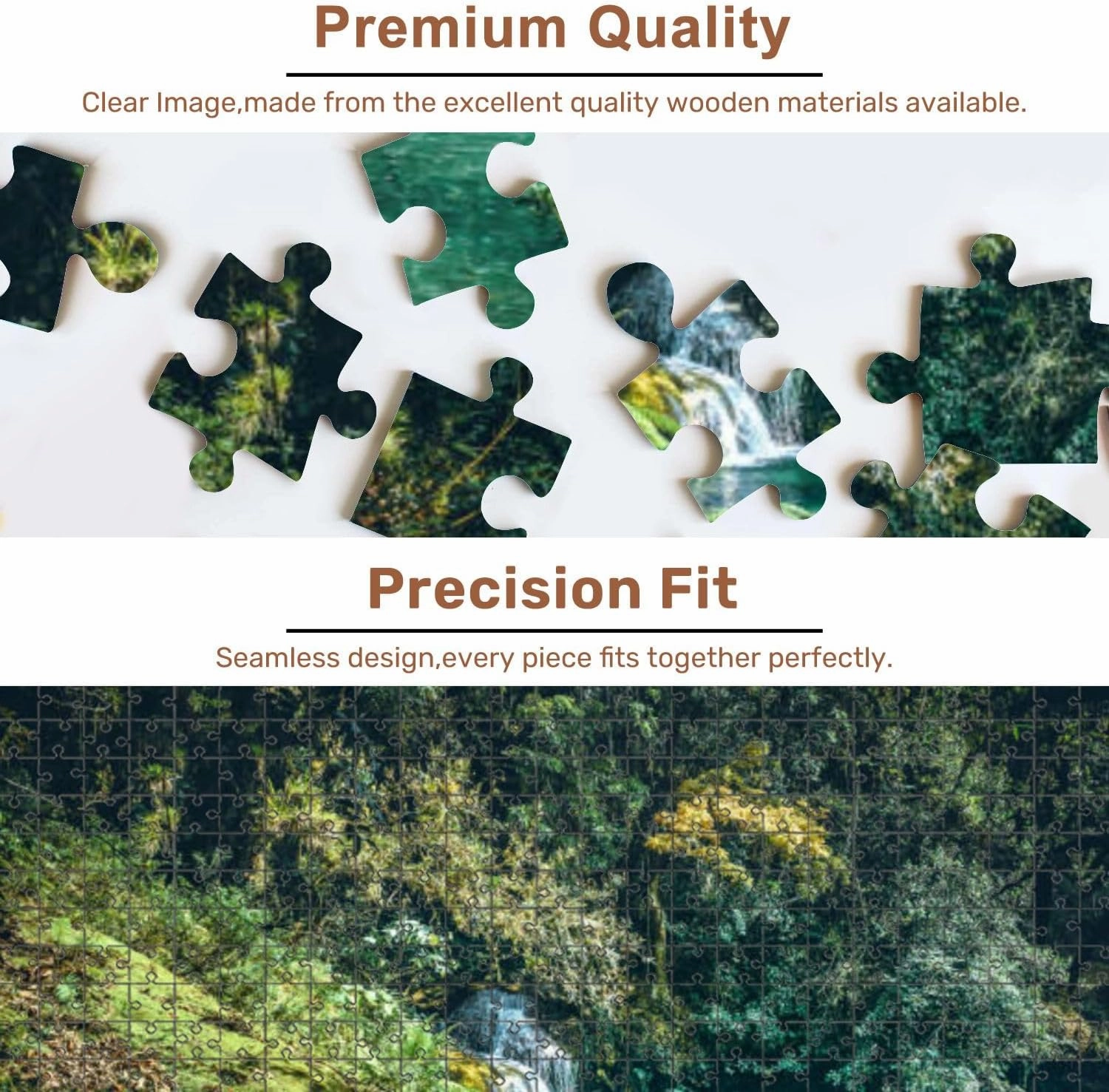 Jigsaw Puzzles 500 Pieces for Adult Waterfall Puzzle Game for Family Wooden Puzzle Toy Educational Games Puzzles for Home Decor