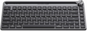 JLab Epic Mini Wireless Keyboard, Black, 108 Keys, Connect Via Bluetooth or USB Wireless Dongle, Multi-Device Toggle, Soft Touch Keys, Smart Media Knob, Custom User Profiles, Rechargeable (1 Pack)