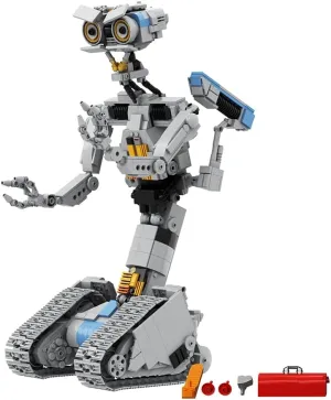 Johnny Five Robot Building Block Set; Mech Toy with Rich Detail; Movable Tracks and Limbs; STEM Educational Collectible Gift for Children,Boys, Girls and Adults (1310 PCS)