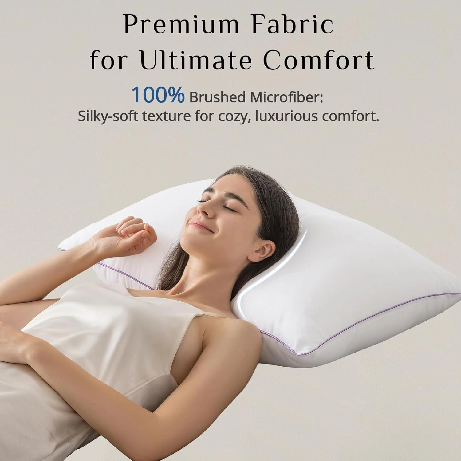 JOLLYVOGUE Pillows Standard Size Set of 4, Washable Supportive Bed Pillows with Super Soft Down Alternative Fill, Luxury Fluffy Hotel Quality for Side, Back and Stomach Sleepers