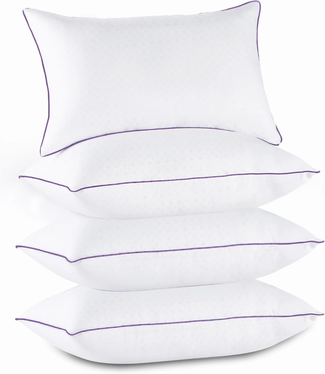 JOLLYVOGUE Pillows Standard Size Set of 4, Washable Supportive Bed Pillows with Super Soft Down Alternative Fill, Luxury Fluffy Hotel Quality for Side, Back and Stomach Sleepers