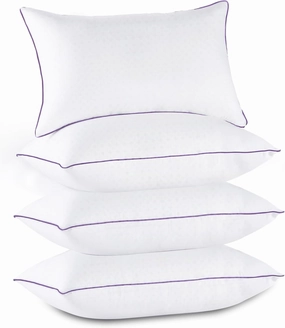 JOLLYVOGUE Pillows Standard Size Set of 4, Washable Supportive Bed Pillows with Super Soft Down Alternative Fill, Luxury Fluffy Hotel Quality for Side, Back and Stomach Sleepers