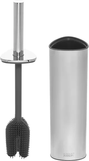 Joseph Joseph Flex 360 Luxe Advanced Toilet Brush with Stainless-Steel Finish