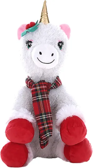 Joy The Christmas Unicorn Plush Toy - 16" Fluffy Stuffed Animal for Kids | Soft and Cuddly Toddler Toy for Kids