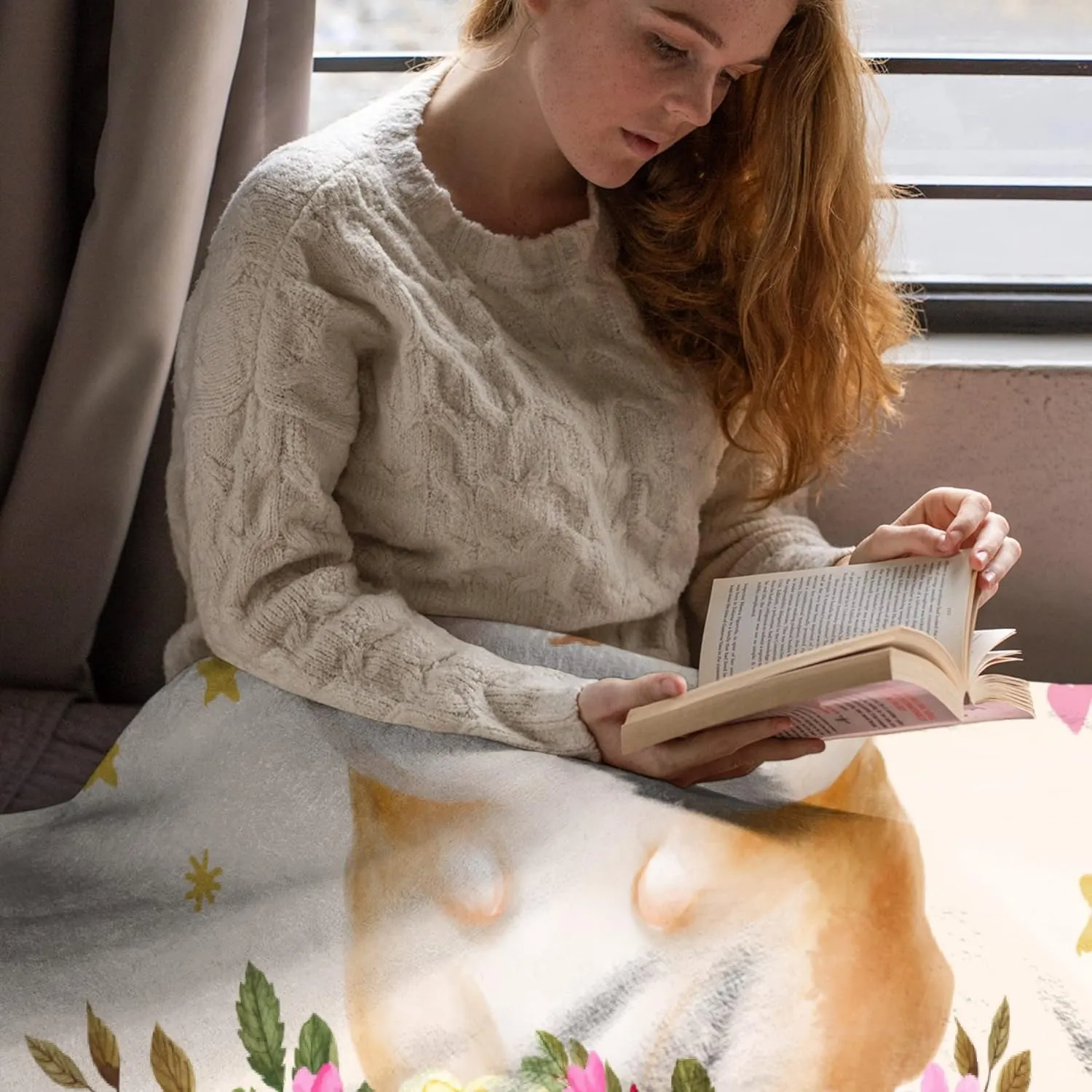 Just A Girl Who Loves Hamsters Blanket Lightweight Cozy Flannel Fleece Throw Blanket Best Gift Home Decor for Bed Couch Outdoor Camping 60"x50" M for Teens