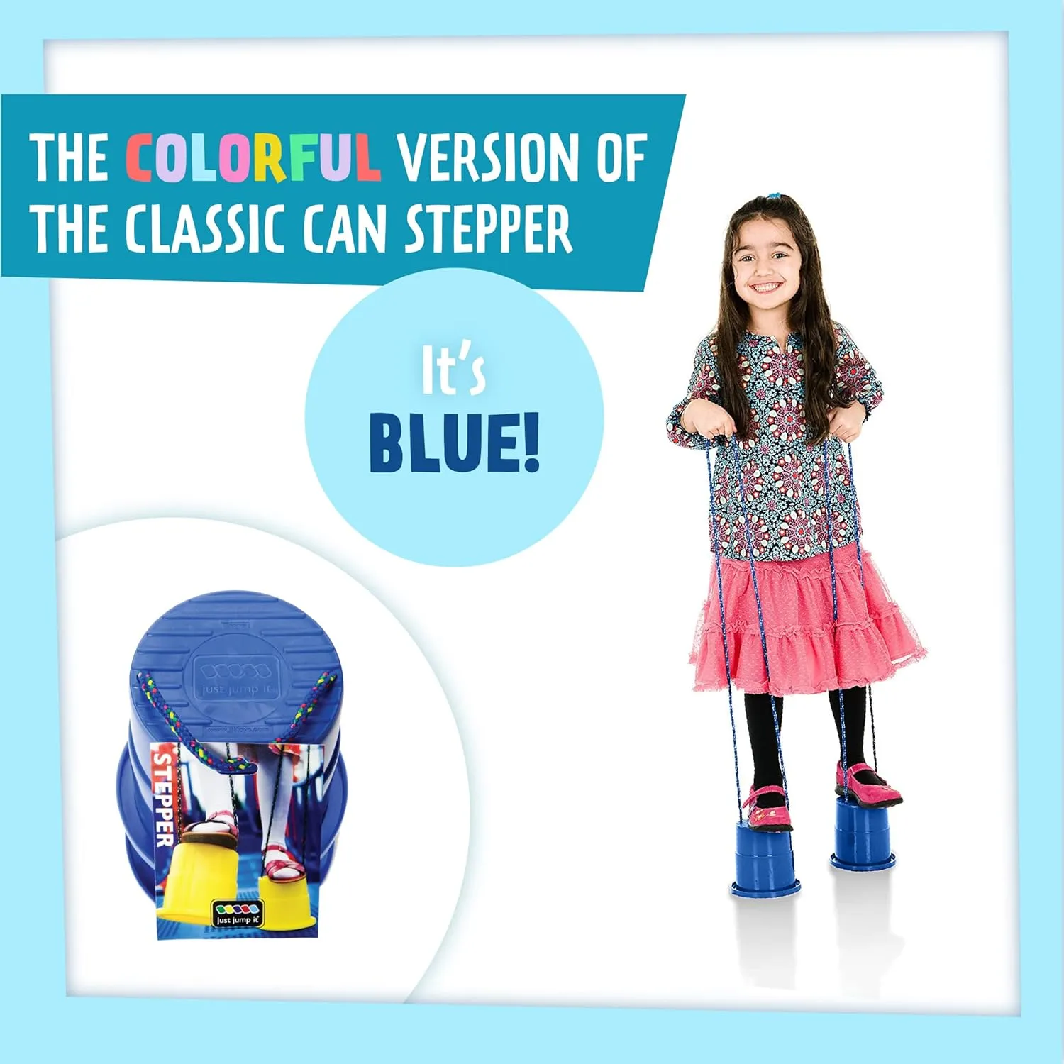 Just Jump It EZ Can Steppers Kids Stilts, Balance Stepping Stones for Kids, Walking Platform Stilt Sensory Stomper Toy for Children