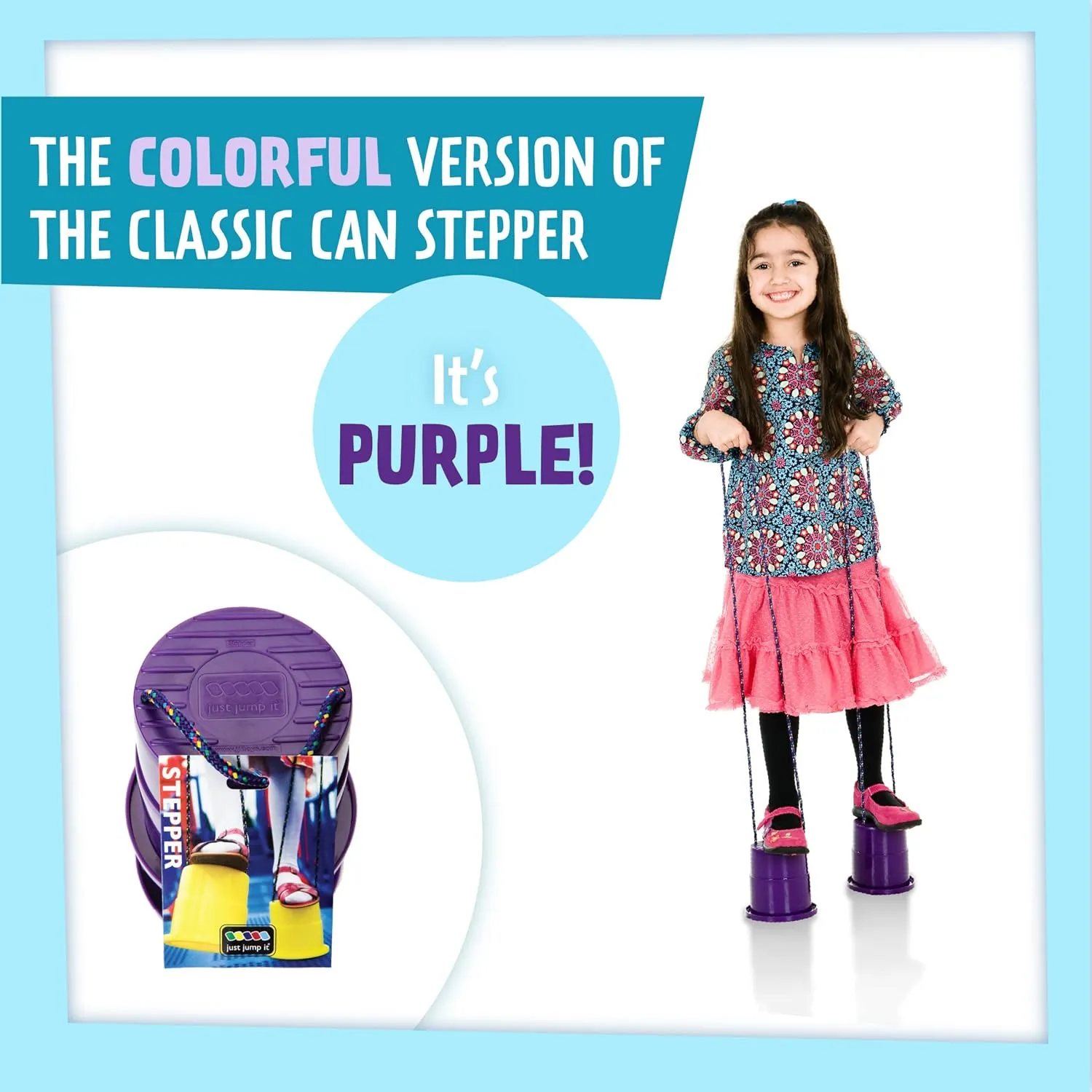 Just Jump It EZ Can Steppers Kids Stilts, Balance Stepping Stones for Kids, Walking Platform Stilt Sensory Stomper Toy for Children