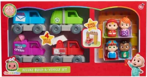 Just Play CoComelon Deluxe Build-A-Vehicle Set, Preschool Ages 18 Month